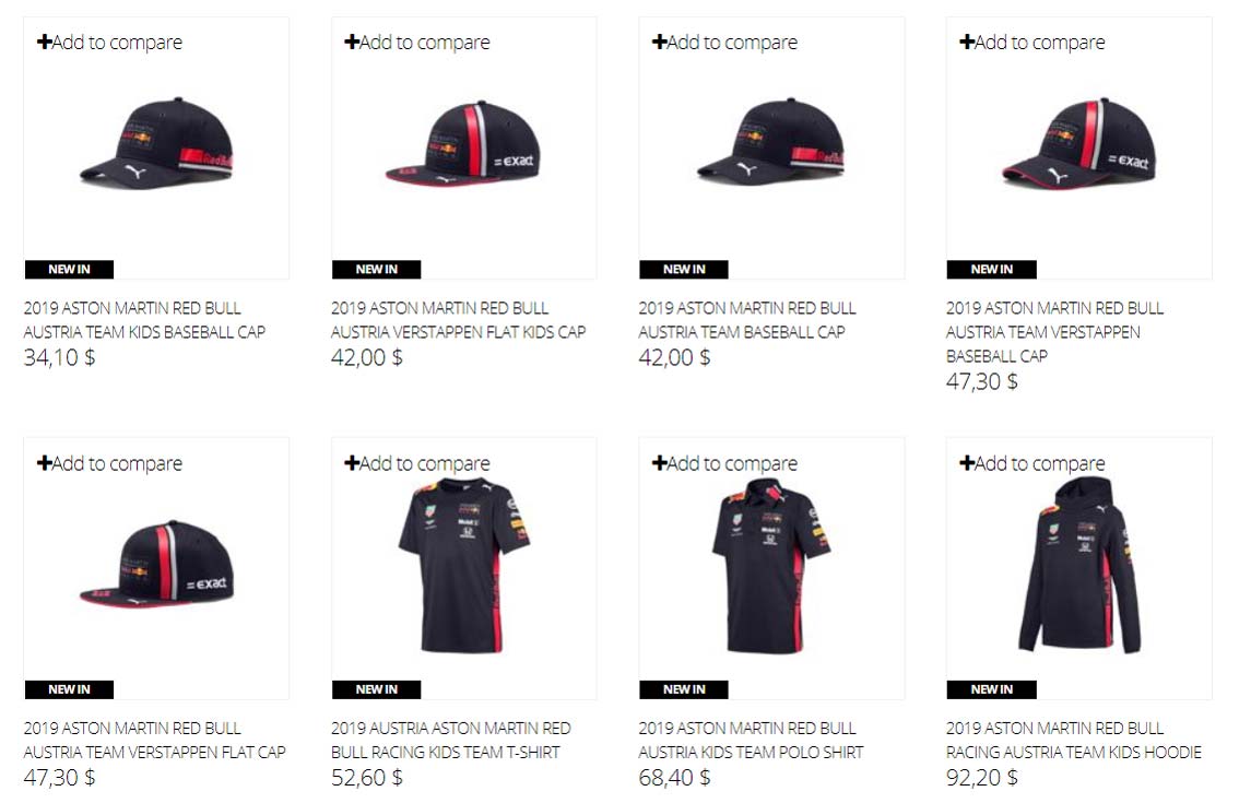 red bull racing merchandise