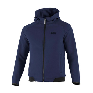 Sparco Italy Full Zip MY25 Mens Hooded Sweatshirt navy blue