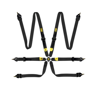 OMP Italy FIRST MY22 6 - point Safety Belts black (FIA)