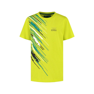 2025 Aston Martin Aramco F1 Kids Graphic Lime T-Shirt