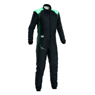Combinaison OMP ONE-S AIR noire/verte (FIA)