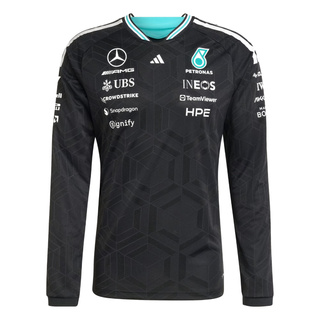 2026 Mercedes AMG F1 Authentic Team Long Sleeve T-shirt Black