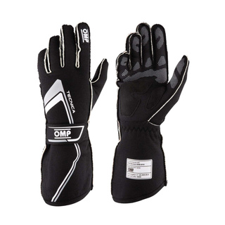 OMP Italy TECNICA MY21 Racing Gloves Black (FIA)