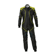 OMP KS-3X Art Kids Karting Suit Black/Yellow (FIA)