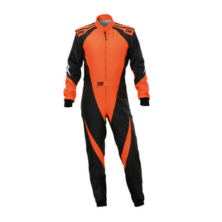 OMP KS-3X Karting Suit Black/Orange (FIA)