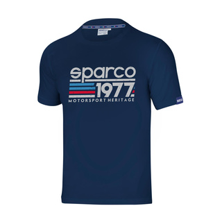 Sparco Italy Mens 1977 Heritage t-shirt navy blue