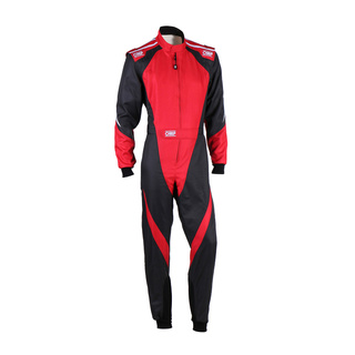 OMP KS-3X Kids Karting Suit Black/Red (FIA)
