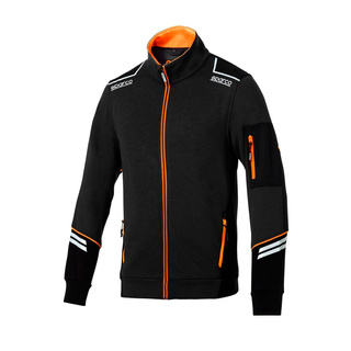 Sparco Tech Zip Sweatshirt Black/Orange