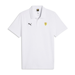 2026 Scuderia Ferrari F1 Logo Polo Shirt White
