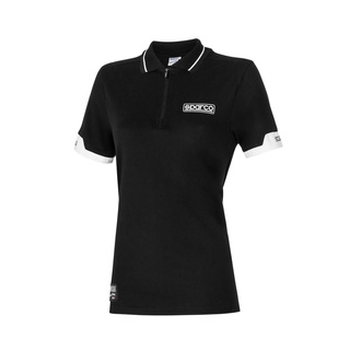 Sparco Italy Ladies ZIP Poloshirt black