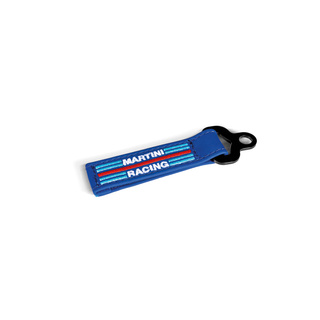 Sparco Italy Martini Racing Leather Keyring Blue
