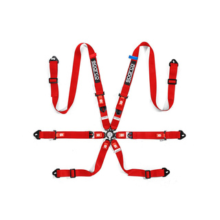 Sparco Italy COMPETITION H-2 PU Safety Belts red (FIA)