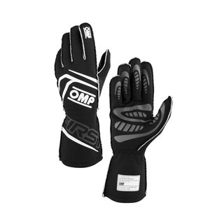OMP Italy FIRST MY25 Racing Gloves Black (FIA)