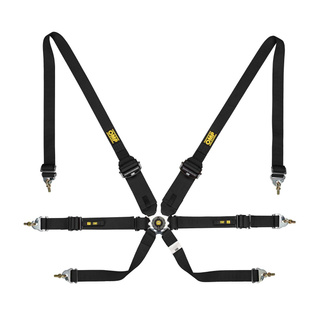 OMP Saloon Endurance 6-Point Harness Black (FIA)