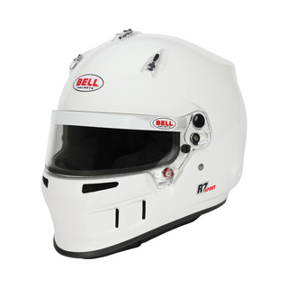 Bell R7 Sport HANS Helmet White (FIA)