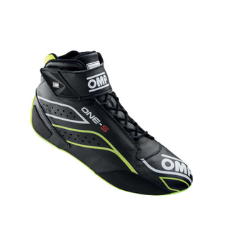 OMP One-S MY26 Racing Shoes Black/Yellow (FIA)