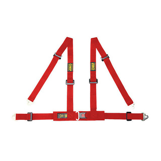 OMP Italy Road 4 - points Safety Belts ECE, DA507 Red