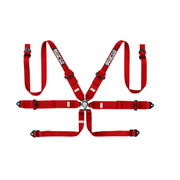 Sparco Competition H-3+2 6-Point Harness Red (FIA)