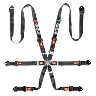 Sparco Formula H-9 Endurance 6-Point Harness Black (FIA)