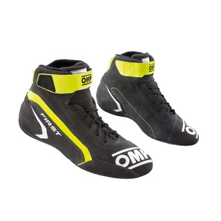 OMP First MY21 Racing Shoes Anthracite (FIA)