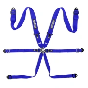 Sparco Competition H3PD 6-Point Harness Blue (FIA)
