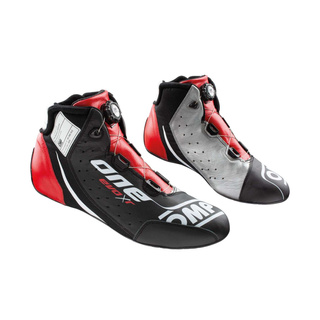 OMP One EVO X R Racing Shoes Black/Red (FIA)