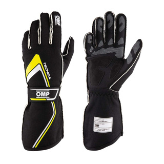 OMP Tecnica MY21 Racing Gloves Black/Yellow (FIA)