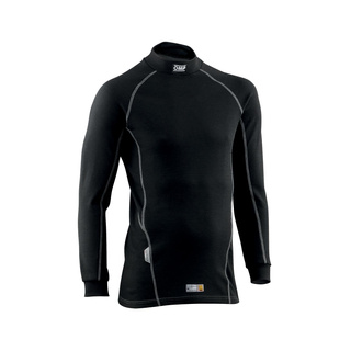 OMP First MY22 Roll-Neck Underwear Top Black (FIA)
