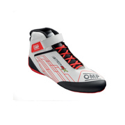 OMP KS-2X Racing Shoes White/Red (FIA)