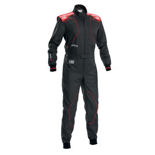 OMP KS-4 Kids Karting Suit Black/Red