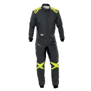OMP ONE EVO AIR Race Suit Grey-Yellow (FIA)