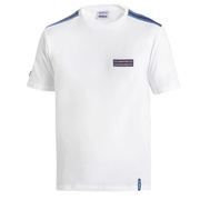 Sparco Italy Martini Racing Top Stripes Mens T-shirt white