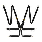 OMP Italy Saloon FHR 6 - point Safety Belts black