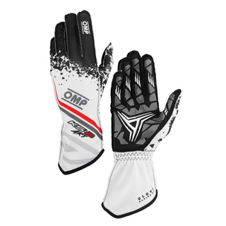 OMP KS-2 ART MY25 Racing Gloves White