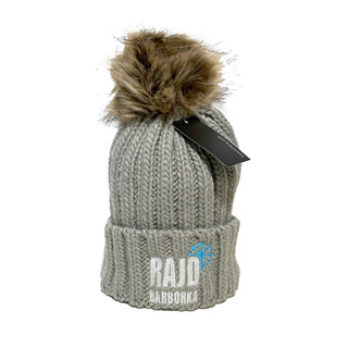 Rajd Barbórka Kids Pom-Pom Beanie Grey