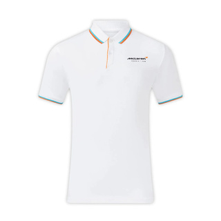 2025 McLaren F1 UK Mens Essentials polo shirt white