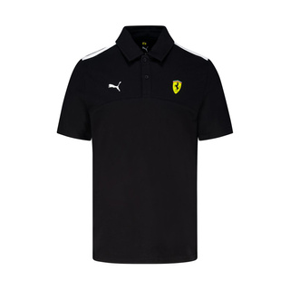 2025 Scuderia Ferrari F1 Men's Logo Polo Shirt black