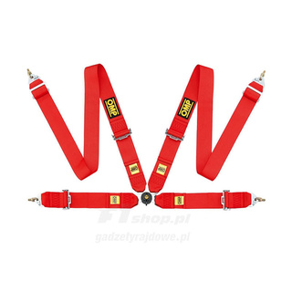 OMP Italy 4 - point Safety Belts FIA DA801F MY14 red