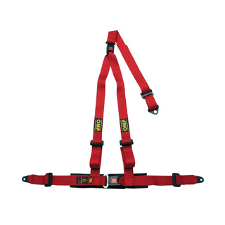 OMP Italy Strada 3 - points Safety Belts ECE, DA509 Red