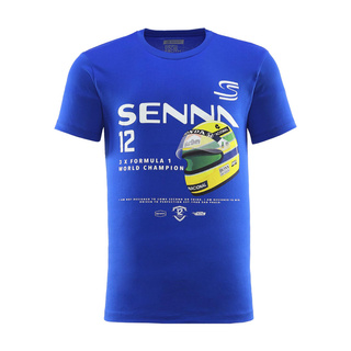 2025 Ayrton Senna F1 Collection Mens Helmet Graphic T-Shirt