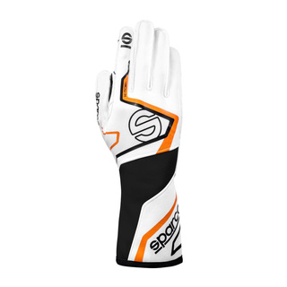 Sparco Italy K-TIDE+ 8877-2022 Karting Gloves white-orange (FIA)
