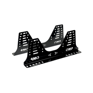 OMP Universal Steel Seat Brackets Black - 495 mm