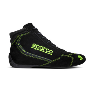Sparco Italy SLALOM MY22 Racing Shoes Black/Green (FIA)