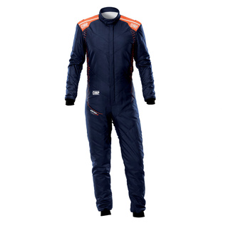 Combinaison OMP ONE-S AIR bleu marine/orange (FIA)