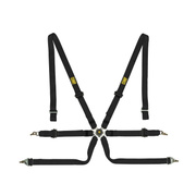 Harnais 6 points OMP One Pull Up noir (FIA)