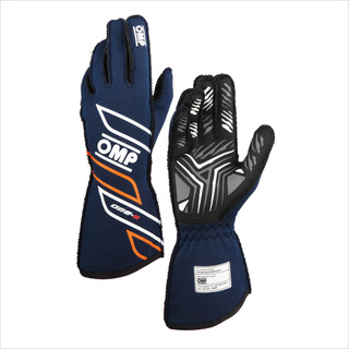 Guantes OMP One-S MY25 azul marino/naranja (FIA)
