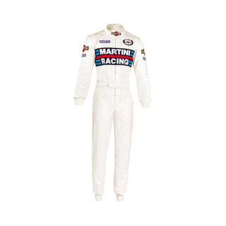 Traje de carreras Sparco MARTINI RACING blanco (homologación FIA)