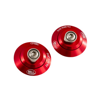 Set de clips HANS para casco Bell rojo