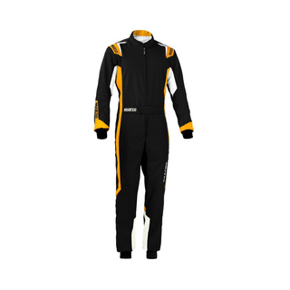 Traje de carreras de niños Sparco THUNDER MY20 negro-naranja (CIK-FIA)