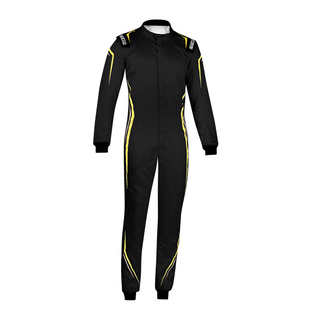Traje de carreras Sparco Prime MY22 negro-amarillo (homologación FIA)